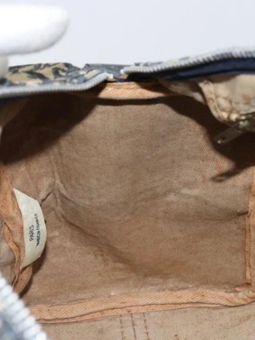 Christian Dior Trotter Canvas Boston Bag Navy Silver Auth 164140 - Picture 13 of 16